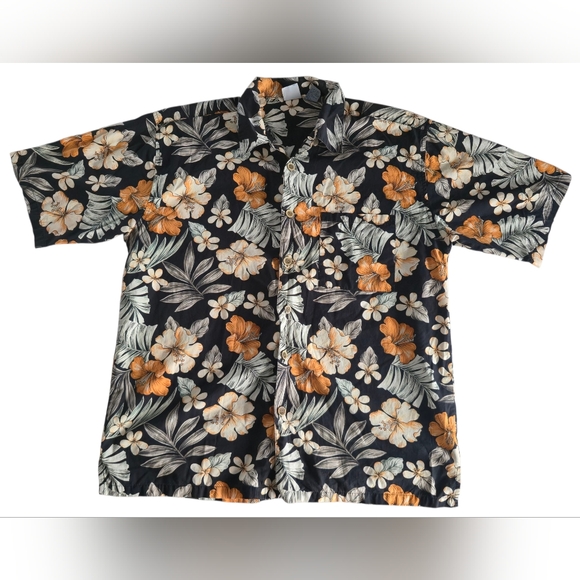 OP Other - ​Vintage Ocean Pacific OP Floral Hawaiian Shirt Mens L Button Front Resort